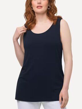 NWT Essential Rayon Round Neck Slinky Stretch Knit Tank